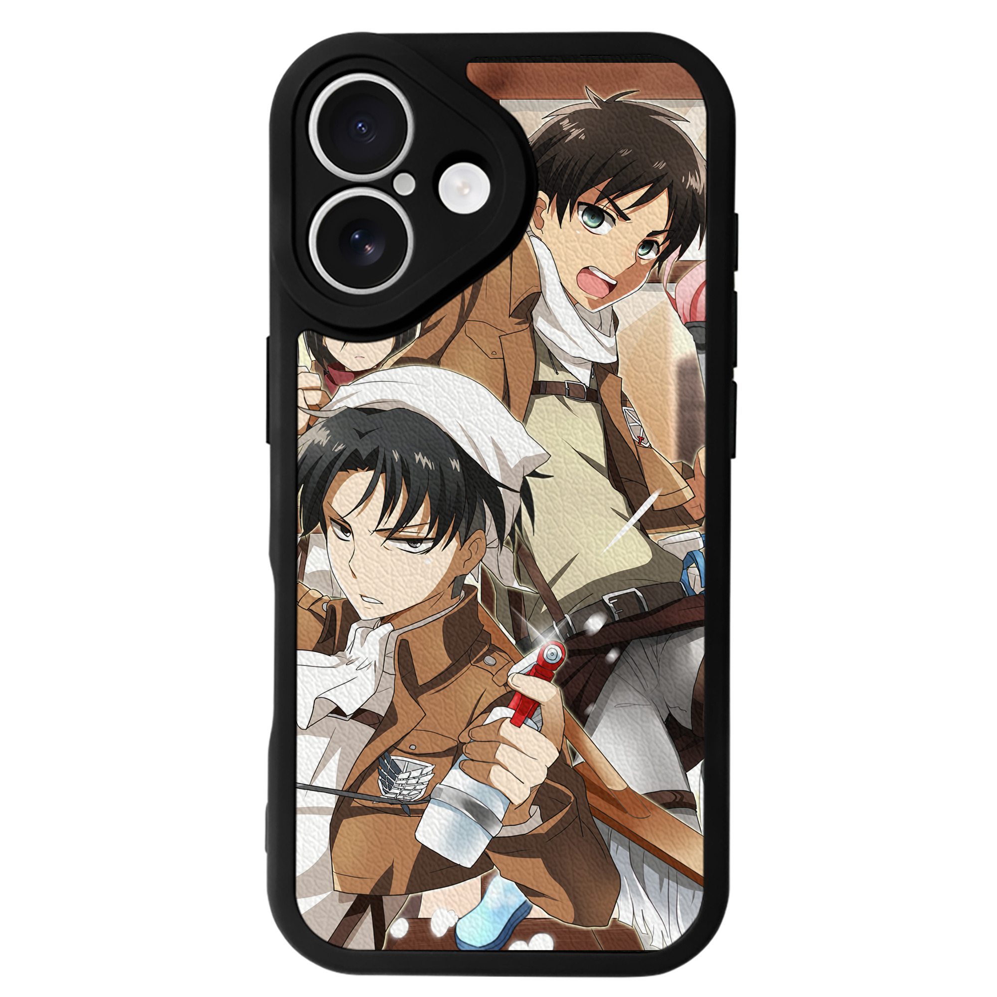 （画像用） 進撃の巨人 Attack on Titan 【iPhone 16シリーズ対応】シリコンスマホケース（レザー調） 材質：シリコン